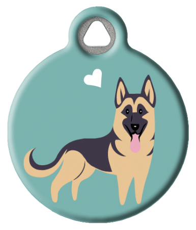 Cute German Shepherd Dog ID Tag