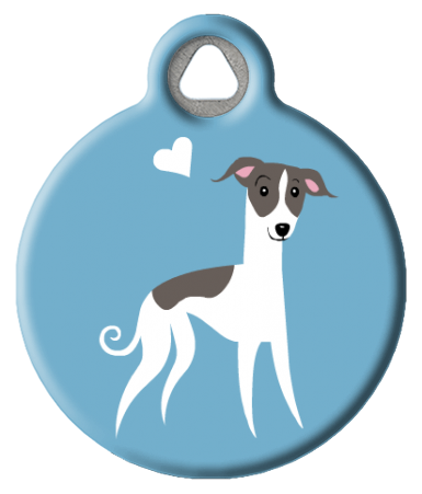 Cute Whippet Dog ID Tag