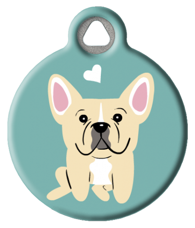 Cute French Bulldog Dog ID Tag