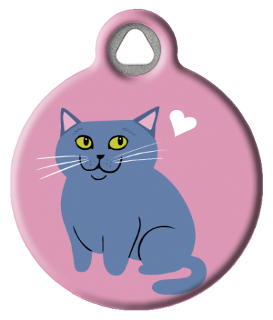 Russian Blue Cat ID Tag