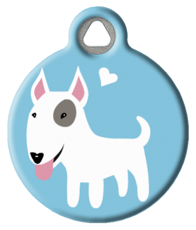 Cute Bull Terrier Dog ID Tag