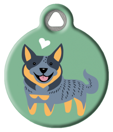 Cute Australian Cattle Dog ID Tag