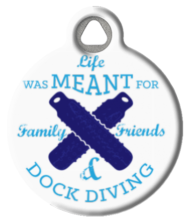 Dock Diving Dog Tag - Blue