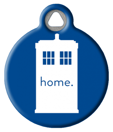 Pet ID Tag - Blue Police Box