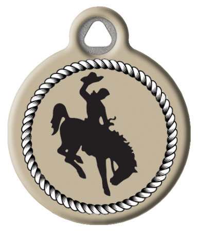 Rodeo Cowboy Pet ID Tag