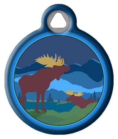 Moose Mania Pet ID Tag | Lupine Microbatch Dog Tag for Dogs