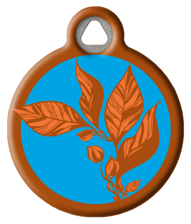 Lupine Microbatch: Copper Vine Pattern Pet ID Tag