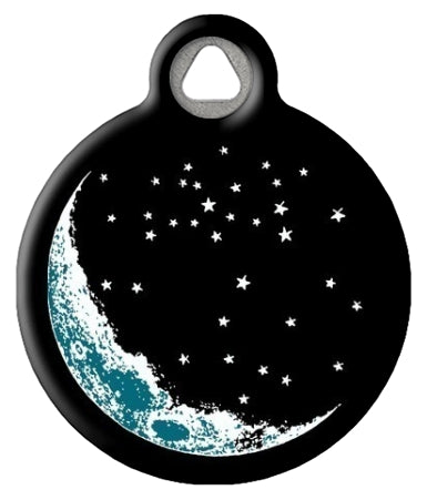 Retro Moon and The Stars Pet ID Tag