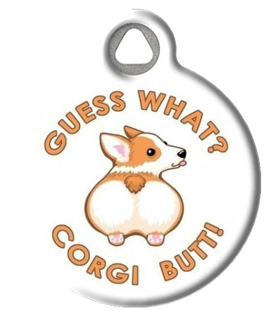 Funny Corgi Butt Dog ID Tag