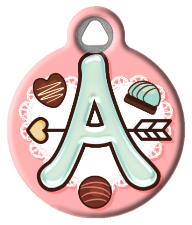 Sweet Treat Monogram Custom Pet ID Tag