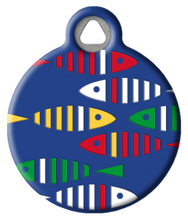 Colorful Fish Design | Lupine Microbatch | Guppies Pet ID Tag