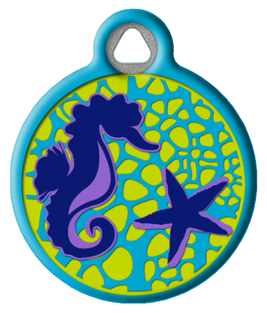 Nautical Seahorse | Lupine Microbatch: Sea Ponies Pet ID Tag