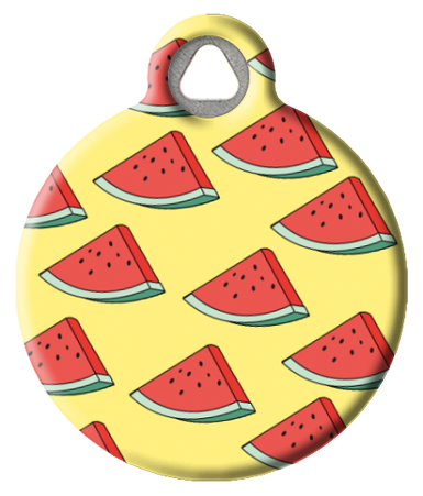 Watermelon Wedge Pattern Dog & Cat ID Tag