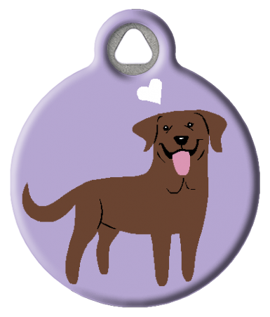 Chocolate Lab Dog Tag