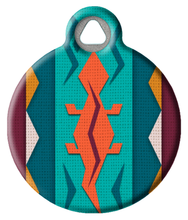 Aztec Design Lizard | Lupine Microbatch: Outback Pet ID Tag