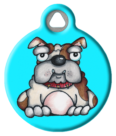 Bulldog Dog Tag - Cartoon