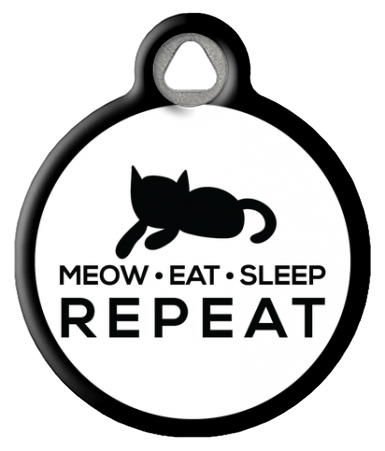 Lazy Cat Cat ID Tag