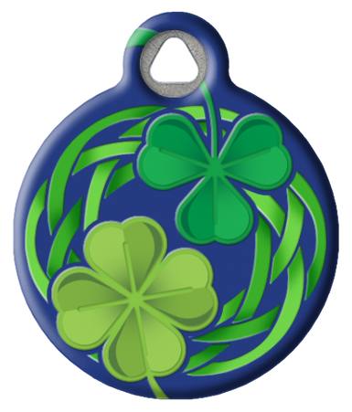 St Patricks Day Shamrock | Lupine Microbatch: Lucky Pet ID Tag