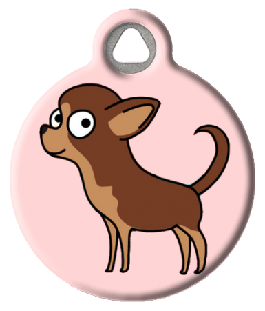 Funny Cartoon Chihuahua Dog ID Tag