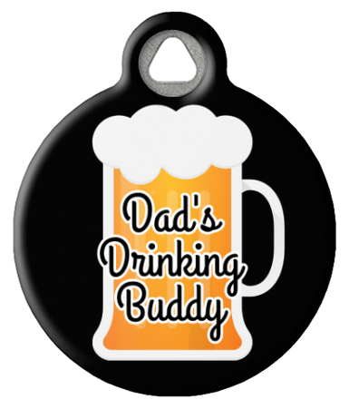 Dad's Drinking Buddy Pet ID Tag