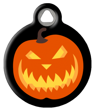 Halloween Pumpkin | Jack O Lantern Pet ID Tag