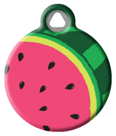 Summer Watermelon Dog Tag | Lupine Microbatch: Watermelon Pet ID Tag