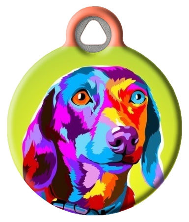 Dachshund Dog ID Tag -  Pop Art