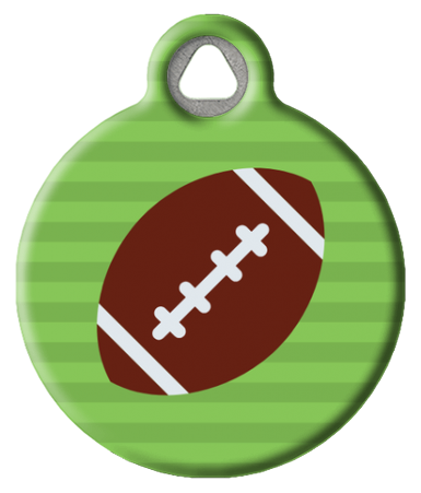 Football in the Endzone Pet ID Tag