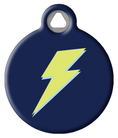 Lightning Bolt Pet ID Tag