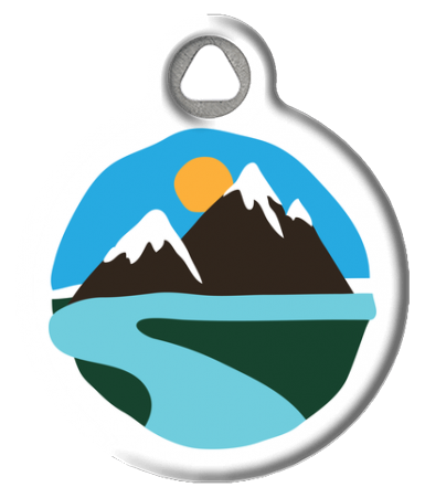 Colorful Mountains | Mountain Dog ID Tag