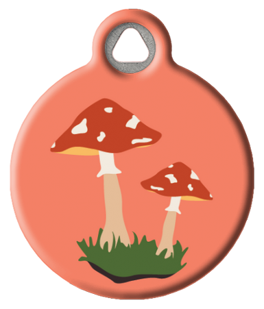 Mushroom Pet ID Tag