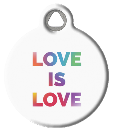 Love Is Love Gay Pride Pet ID Tag