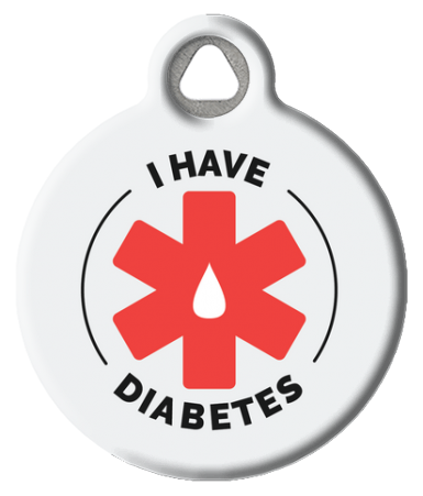 Diabetes Medical Alert Pet ID Tag