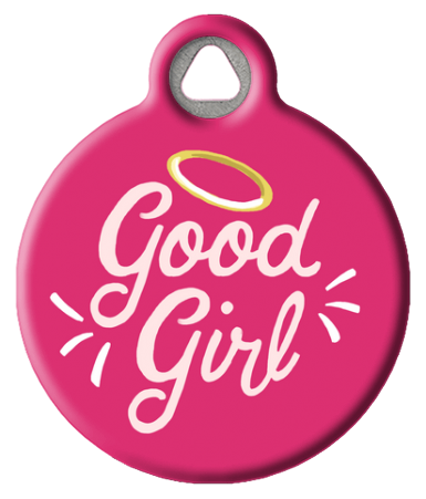 Good Girl - Hot Pink Pet ID Tag