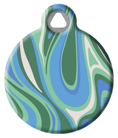 Tree Swirl Pattern Pet ID Tag