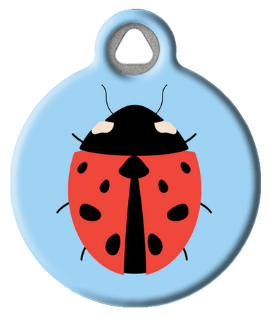 Ladybug Pet ID Tag - Blue