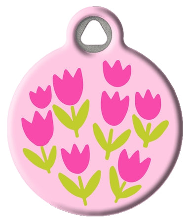 Tulip Field Pet ID Tag