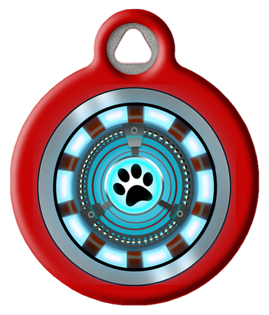 Iron Dog Superhero Pet ID Tag