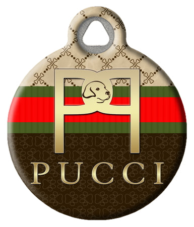 Pucci | Gucci Parody Designer Pet ID Tag