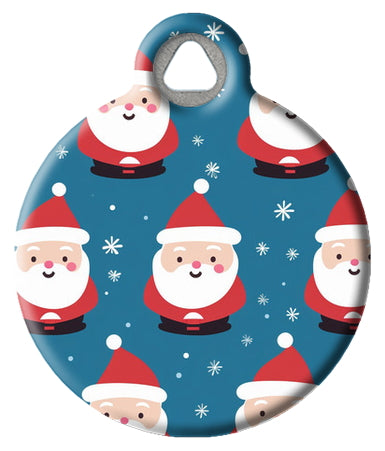 Deck the Collar: Cute Santa Pattern Pet ID Tag