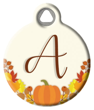 Fall Inspired Monogram pick A-Z Pet ID Tag