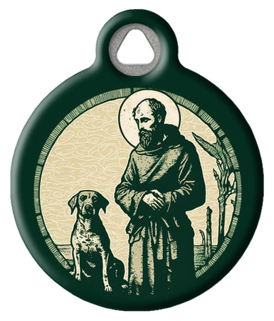 St Francis of Assisi Classic Art Dog Collar Tag